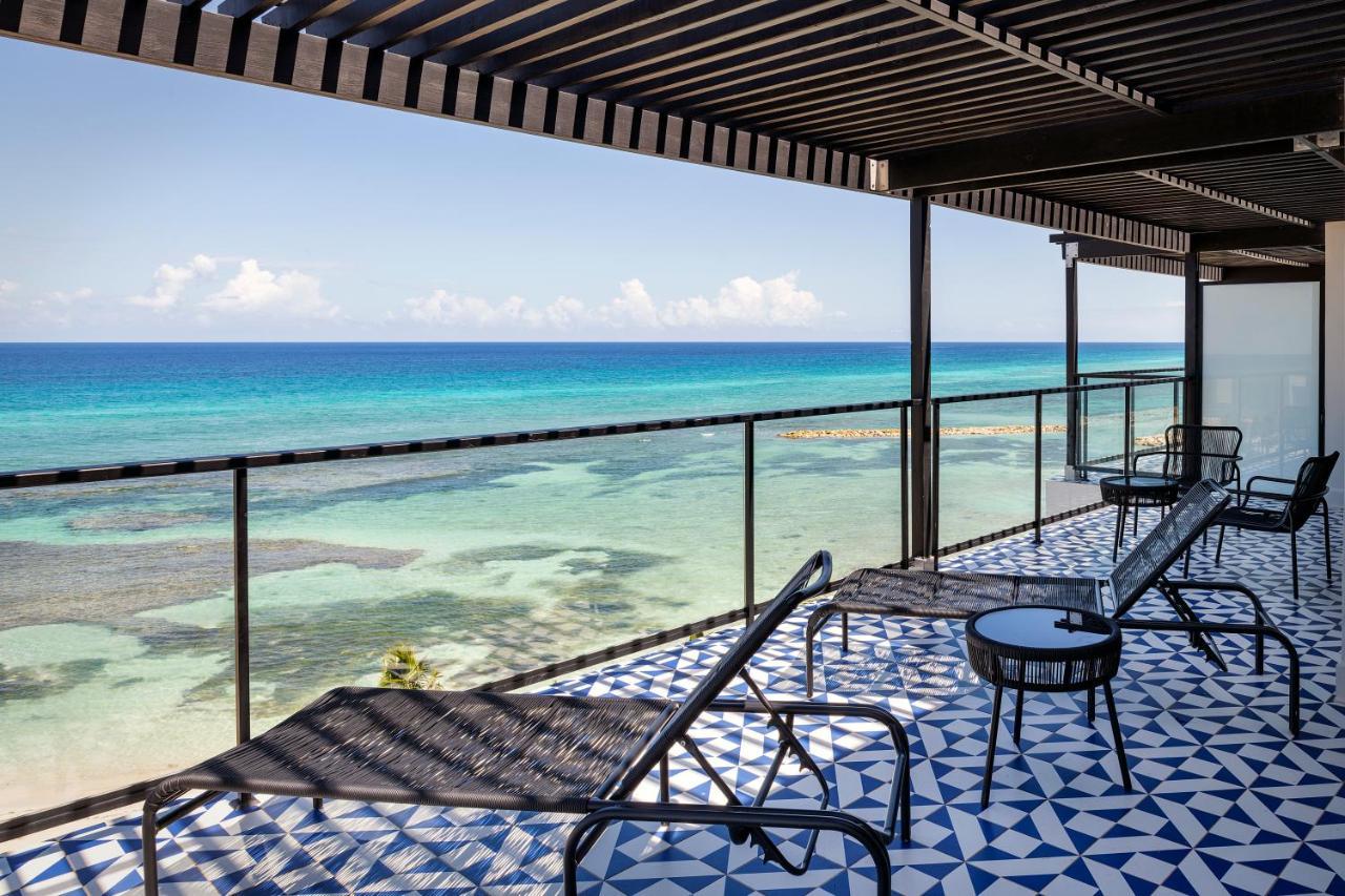Отель Ocean Eden Bay (Adults Only) Spring Rises Экстерьер фото Ocean view from a room at the Iberostar Grand Hotel Bávaro